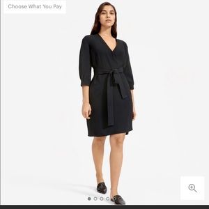 Everlane GoWeave Long-Sleeve Mini Wrap Dress